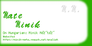 mate minik business card